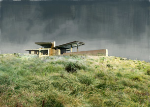 Client: Michael Lee Architects
House on narrow ridgeline in Santa Ynez Valley, CA